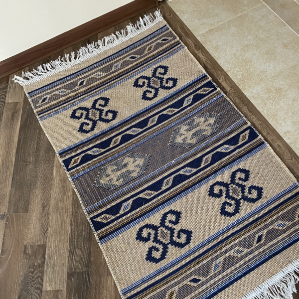 Коврик Kilim USAK из хлопка, UK10 синий